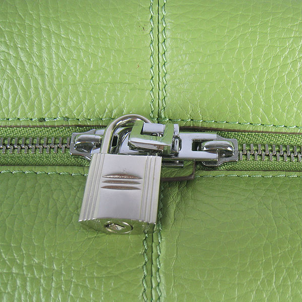 Best Replica Hermes Victoria Cowskin Leather Bags Green 2010 H2802 - Click Image to Close